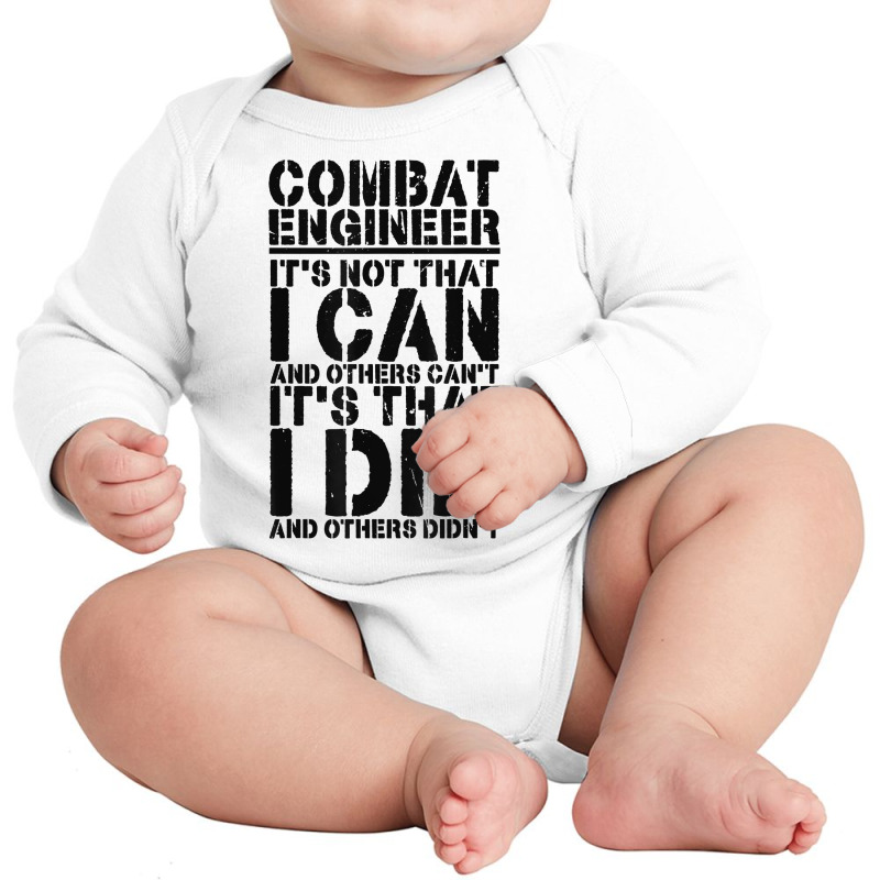 Combat Engineer Appreciation Combat Engineering T Shirt Long Sleeve Baby Bodysuit by cluniepfa | Artistshot