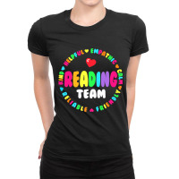 Reading Team Coach Dyslexia Teacher Specialist Literacy Crew Premium T Ladies Fitted T-shirt | Artistshot