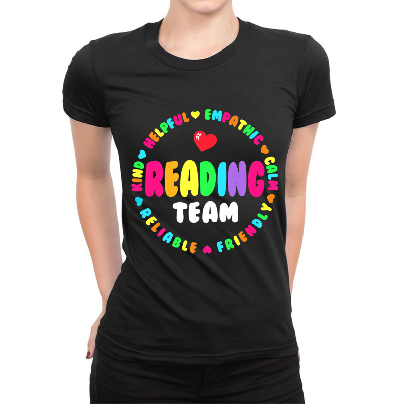 Reading Team Coach Dyslexia Teacher Specialist Literacy Crew Premium T Ladies Fitted T-Shirt by cm-arts | Artistshot