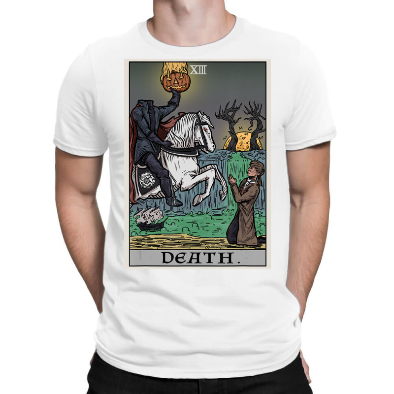 Death Tarot Card Headless Horseman Halloween Spooky Gothic T-Shirt by shirondataylornmc | Artistshot