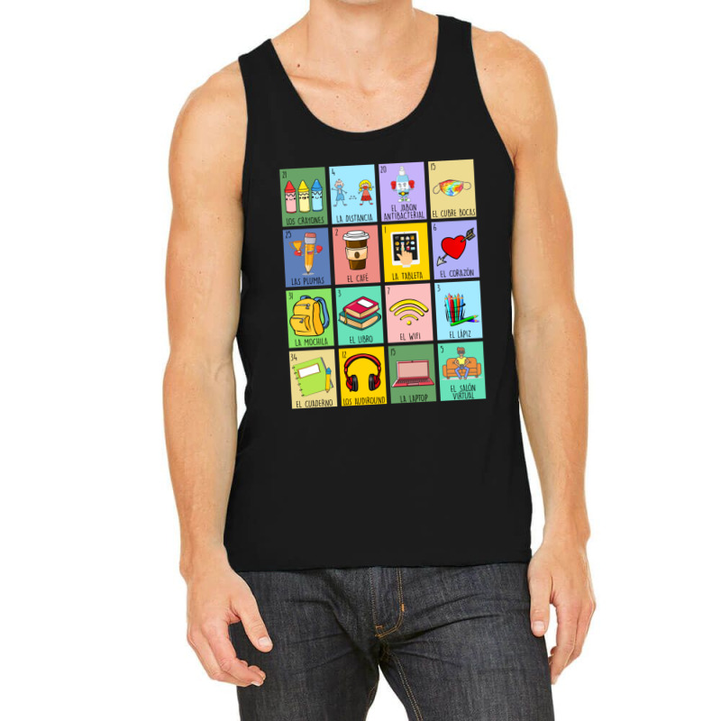 Bilingual Spanish Teacher Dual Language Teacher School Tank Top by cm-arts | Artistshot