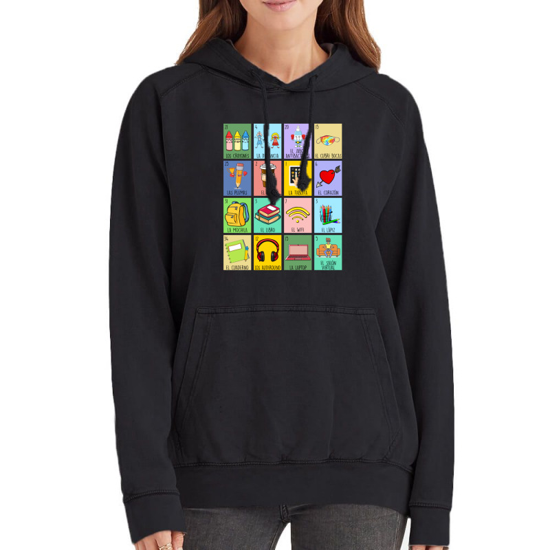 Bilingual Spanish Teacher Dual Language Teacher School Vintage Hoodie by cm-arts | Artistshot