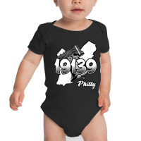 Philadelphia Silhouette With Zip Code 19139 And Liberty Bell Tank Top Baby Bodysuit | Artistshot