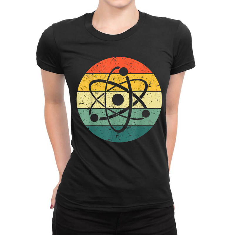 Cool Atom Art Men Women Biology Physics Chemistry Teacher Ladies Fitted T-Shirt by IsabelConstance | Artistshot