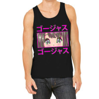 Anime Girl With Kanji Writing Tank Top | Artistshot