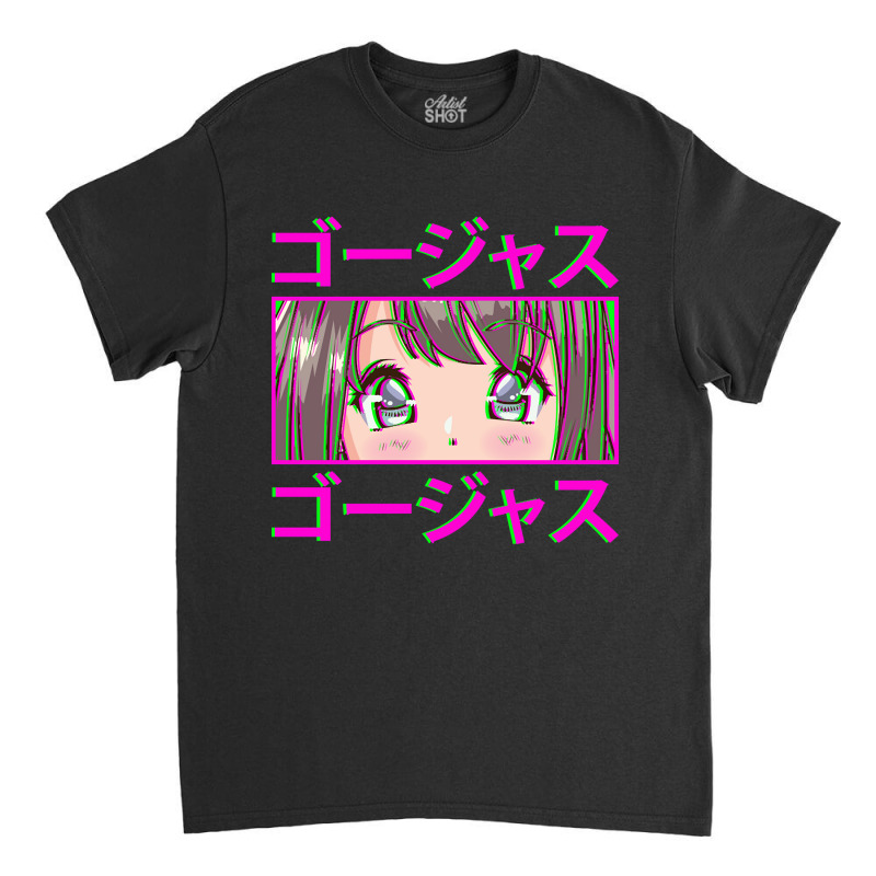 Anime Girl With Kanji Writing Classic T-shirt | Artistshot