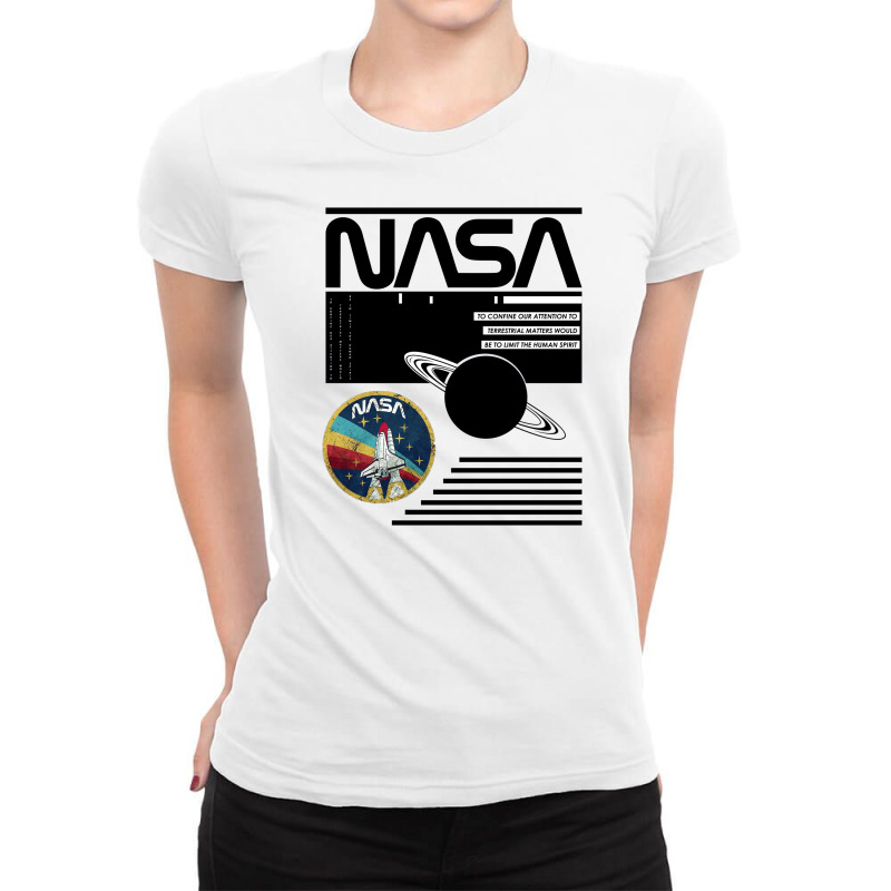 Planet Saturn Ladies Fitted T-Shirt by HarttKnig | Artistshot