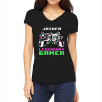 Jaiden Legendary Gamer Personalized Women's V-neck T-shirt | Artistshot