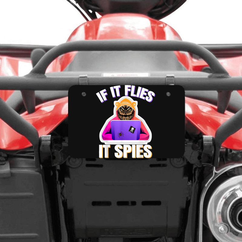 If It Flies It Spies Conspiracy Theory Bird Surveillance ATV License Plate by ROGERWILLIAMWARD | Artistshot