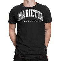 Marietta Georgia Ga Varsity Style White Text Premium T Shirt T-shirt | Artistshot