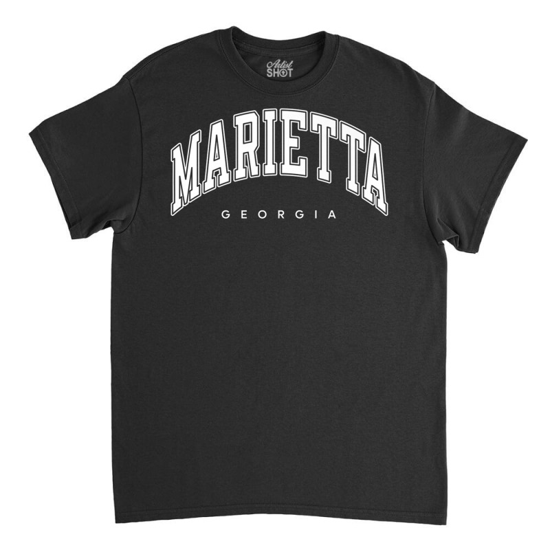 Marietta Georgia Ga Varsity Style White Text Premium T Shirt Classic T-shirt | Artistshot