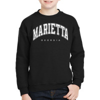 Marietta Georgia Ga Varsity Style White Text Premium T Shirt Youth Sweatshirt | Artistshot