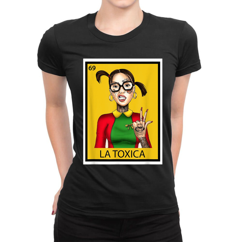 Mexican La Tóxica Lottery Card Funny Tattoos Girls Vintage Ladies Fitted T-Shirt by SorenKim | Artistshot