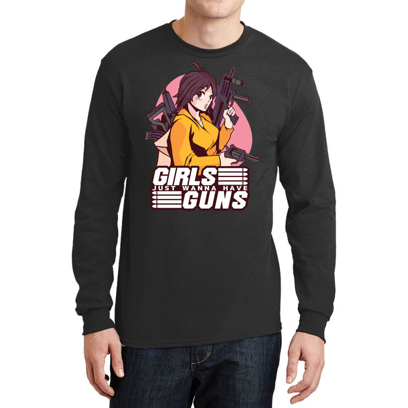 Anime Gun Girl Long Sleeve Shirts | Artistshot