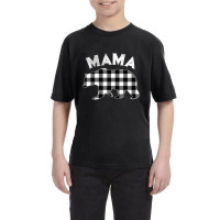 Black And White Buffalo Plaid Mama Bear Christmas Pajama Youth Tee | Artistshot