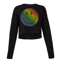 Rainbow Happy Face Cropped Sweater | Artistshot