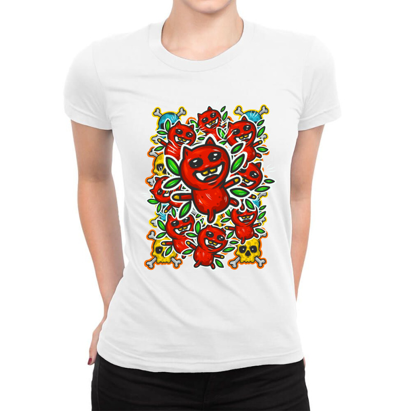 Smile Monster Ladies Fitted T-Shirt by Blunts | Artistshot