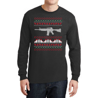 Ar-15 Machine Gun Ugly Christmas Sweater Long Sleeve Shirts | Artistshot