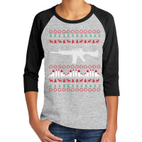 Ar-15 Machine Gun Ugly Christmas Sweater Youth 3/4 Sleeve | Artistshot