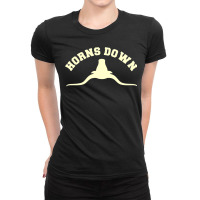 Horns Down Horns Down Texas Tuck Fexas Copy Ladies Fitted T-shirt | Artistshot