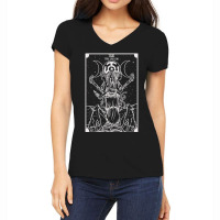 Hecate Triple Moon Goddess Witch Hekate Wheel Tarot Card Women's V-neck T-shirt | Artistshot