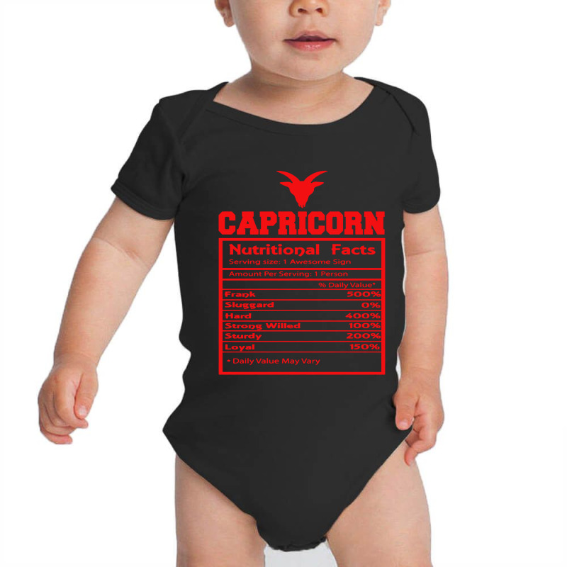 Capricorn Nutrition Facts Baby Bodysuit | Artistshot