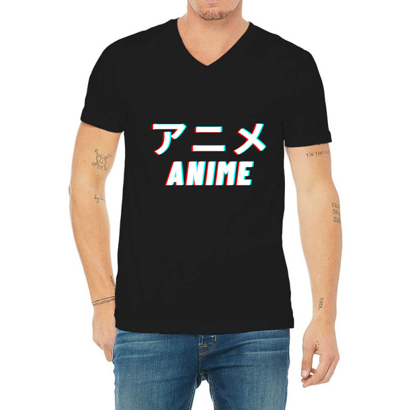 Anime Japanese Kanji Letters V-neck Tee | Artistshot