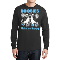 Boobies Make Me Happy Funny Blue Footed Booby Water Sea Bird T Shirt Long Sleeve Shirts | Artistshot