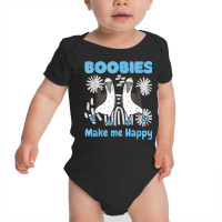 Boobies Make Me Happy Funny Blue Footed Booby Water Sea Bird T Shirt Baby Bodysuit | Artistshot