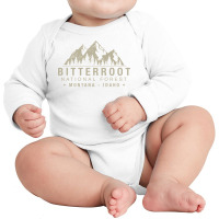 Bitterroot National Forest Montana Idaho Pullover Long Sleeve Baby Bodysuit | Artistshot