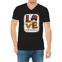 Technology Specialist Love Messy Bun Turkey Thanksgiving Premium T Shi V-neck Tee | Artistshot