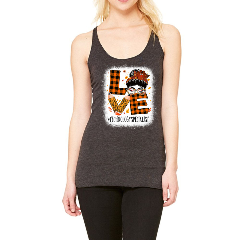 Technology Specialist Love Messy Bun Turkey Thanksgiving Premium T Shi Racerback Tank by cm-arts | Artistshot