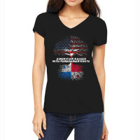 American Raised With Panamanian Roots Panama Women's V-neck T-shirt | Artistshot