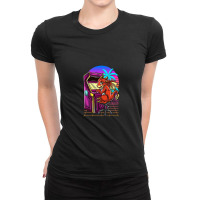 Cyberpunk Arcade Gaming Dragon Video 1 Ladies Fitted T-shirt | Artistshot