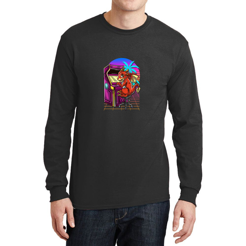 Cyberpunk Arcade Gaming Dragon Video 1 Long Sleeve Shirts by RobertTaylor | Artistshot