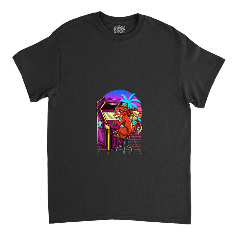 Cyberpunk Arcade Gaming Dragon Video 1 Classic T-shirt by RobertTaylor | Artistshot