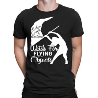 Color Guard Caution Watch For Flying Objects T-shirt | Artistshot