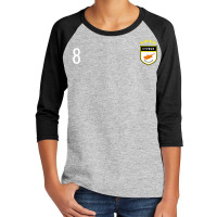 Cyprus Number 8 Soccer Flag Football  Eight Cypriot T Shirt Youth 3/4 Sleeve | Artistshot