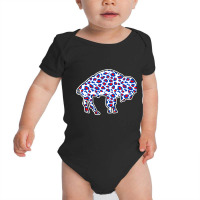 Buffalo Cheetah Red & Blue Baby Bodysuit | Artistshot