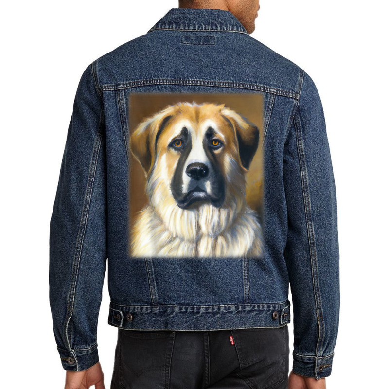 Anatolian Shepherd Dog Vintage Style Portrait T Shirt Men Denim Jacket by claudettemeskqx | Artistshot