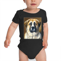 Anatolian Shepherd Dog Vintage Style Portrait T Shirt Baby Bodysuit | Artistshot