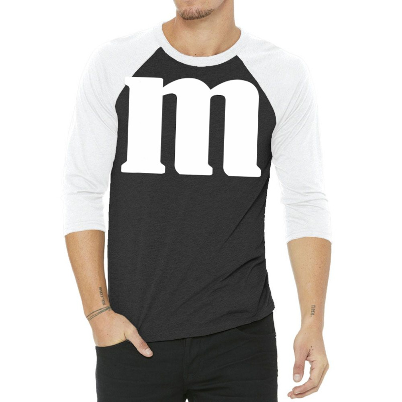 Lower Case Alphabet Matching Halloween Costume Cute Letter M 3/4 Sleeve Shirt | Artistshot