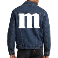 Lower Case Alphabet Matching Halloween Costume Cute Letter M Men Denim Jacket | Artistshot