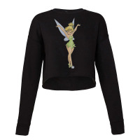 Peter Pan Tinker Bell Arms Up Profile Mirror Dance Cropped Sweater | Artistshot