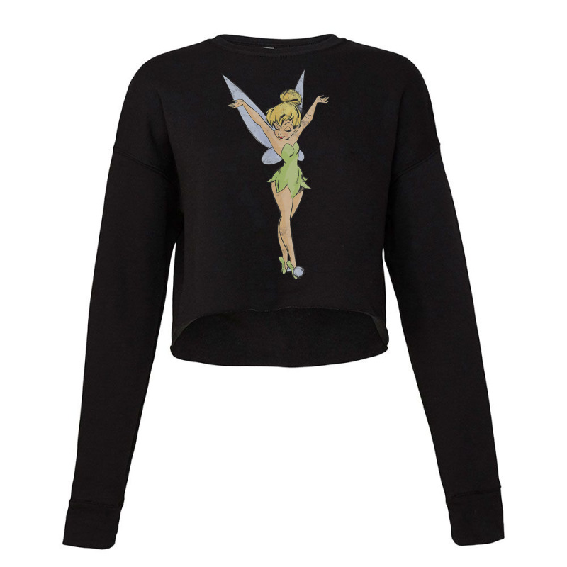 Peter Pan Tinker Bell Arms Up Profile Mirror Dance Cropped Sweater by althubich | Artistshot