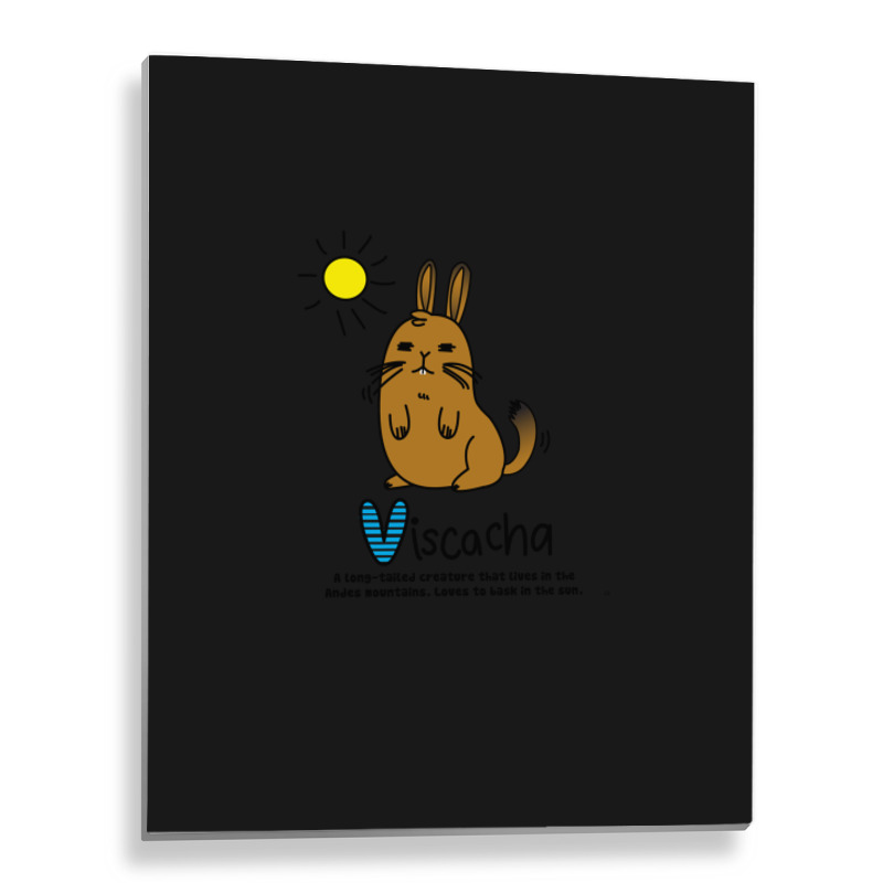 V Is For Viscacha Metal Print Vertical | Artistshot