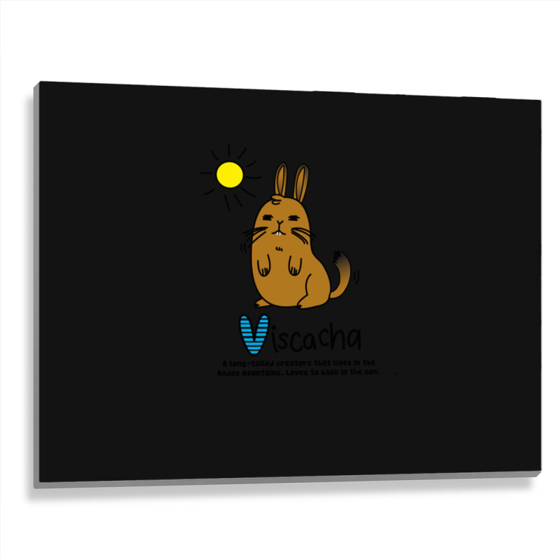 V Is For Viscacha Metal Print Horizontal | Artistshot