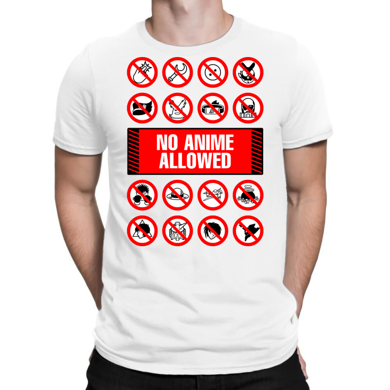 Anime Signs - Not Allowed T-shirt | Artistshot