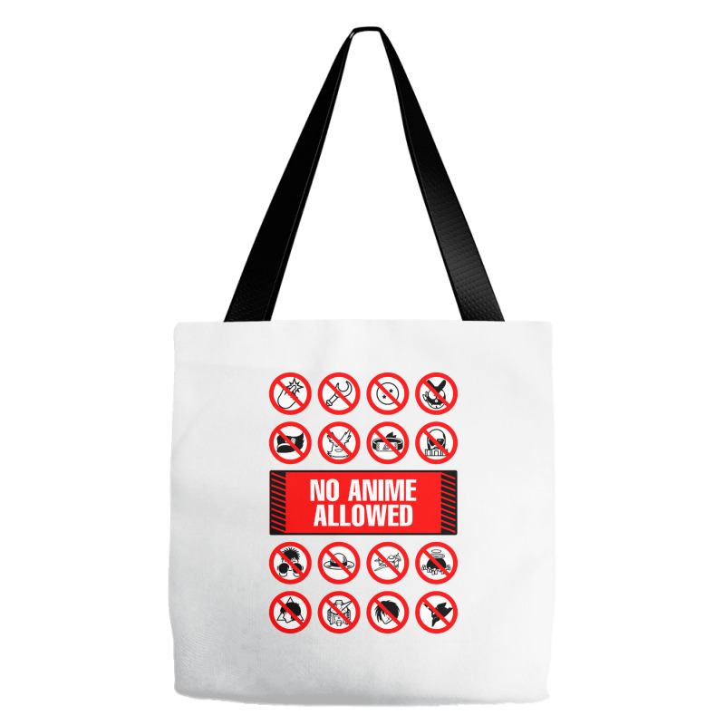 Anime Signs - Not Allowed Tote Bags | Artistshot