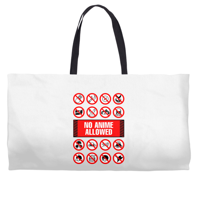 Anime Signs - Not Allowed Weekender Totes | Artistshot